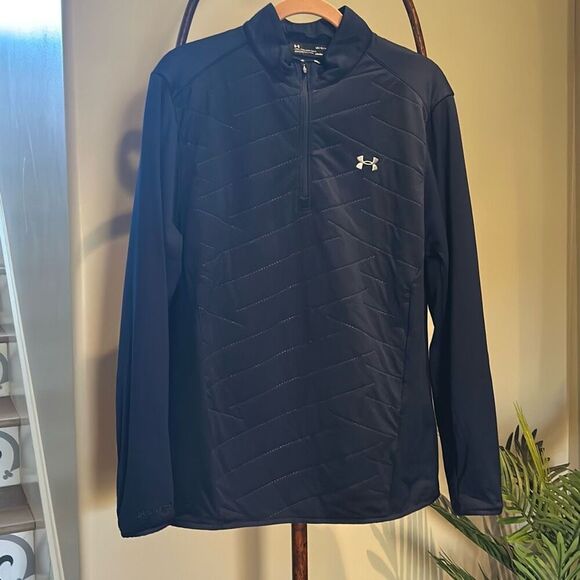 UNDER AMOUR Navy Quarter Zip Top - Picture 2 of 6